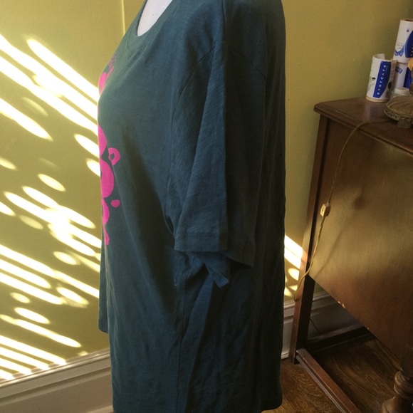 Natural Life NWT Short Sleeve Teal/Pink Tee  XXXL - Picture 4 of 7